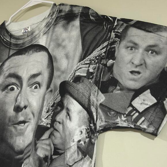 Vintage 1998 The Three Stooges AOP Shirt - Picture 4 of 6